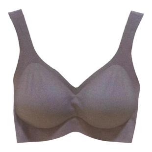 古妃舒适无痕Q弹睡眠乳胶中厚杯少女文胸一片背心式小胸聚拢内衣