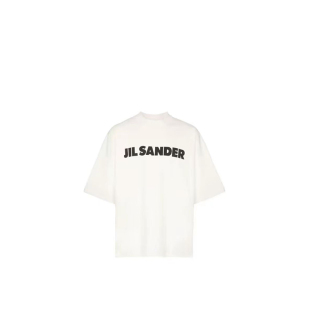 杨紫同款国内现货Jil Sander字母logo百搭圆领宽松纯棉短袖T恤