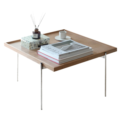 实木茶几木质金属结合北欧风木