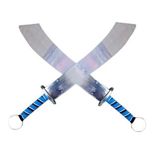 武术对练刀套路铝合金双刀表演对练双刀训练盾牌双刀虎头盾未开刃