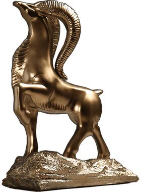 办公室酒柜摆件树脂招财领头羊