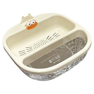 懒人追剧果盘瓜子零食水果收纳盒双层加厚客厅收纳果篮家用沥水盘