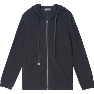 【新品】素然ZUCZUG 4M36 春季女士珠地纹理针织布带帽拉链卫衣