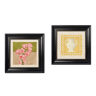 正方形小众复古艺术客厅装饰画中古风卧室餐厅挂画花卉抽象墙壁画