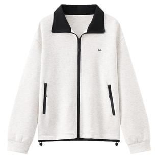 库恩玛维oversize落肩袖拼接短外套女2025年早秋新款宽松休闲夹克