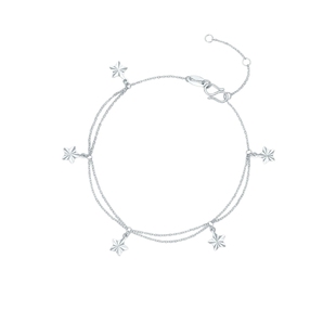 周六福铂金pt950手链女款星星双层甜美送女友送礼物官方旗舰店