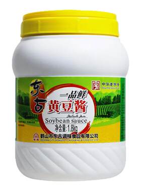 官方正品东古一品鲜黄豆酱1.8kg