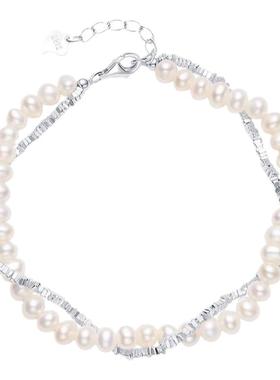 【925银】碎银子珍珠手链女款