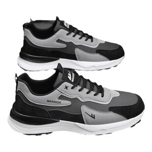 回力男鞋2026新款皮面运动鞋冬季加绒男士跑步老爹保暖黑色休闲鞋