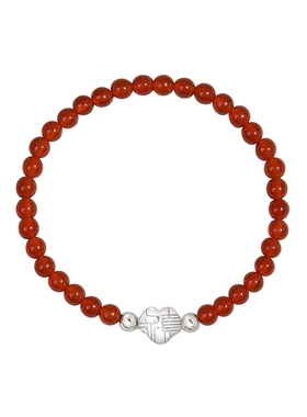 925纯银天然红玛瑙手串