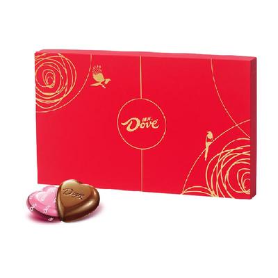 德芙心形红色礼盒巧克力