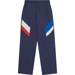 乐卡克法国公鸡春夏季男款运动梭织长裤微弹拼色直筒裤子时尚潮流