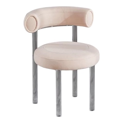 亚克力透明靠背软包卧室化妆凳子