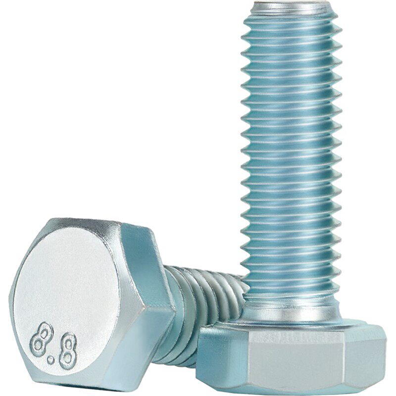 4.8级镀锌外六角头螺丝高强度螺栓M6M8M10M12M14M16M20M24M27M30M