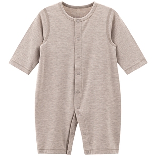 男女宝宝连体衣春夏季薄款长袖空调服天竹纤维婴儿哈衣爬爬服弹力