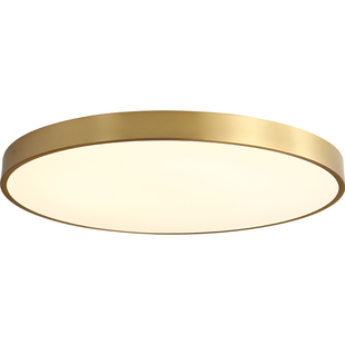 吸顶灯卧室灯美式铜灯客厅法式餐厅轻奢高级感门厅灯全铜主卧灯具