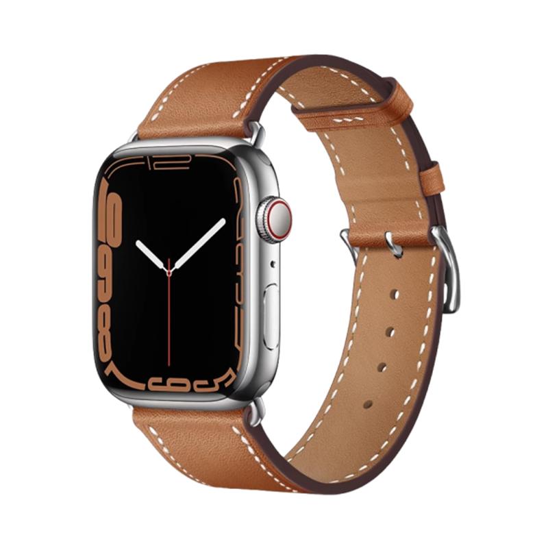 适用iwatch表带真皮苹果手表表带applewatch9表带ultra2代8/7/6/5/43创意se2男s9新款45mm44/40/41女s7皮革s9