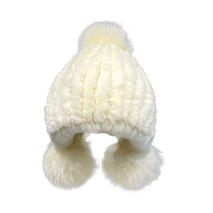 獭兔毛帽子女秋冬抗寒保暖护耳甜美可爱皮草帽韩版时尚妈妈洋气帽