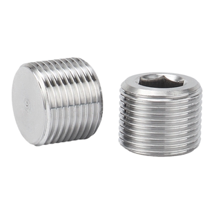 304不锈钢PT内六角堵头RC公制喉塞NPT油塞螺塞油堵G螺堵闷头2/3分