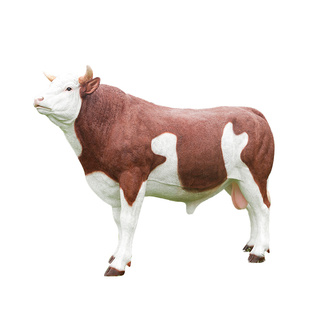 西门塔尔牛模型户外农场牧场养殖基地装饰仿真雕塑安格斯黑牛摆件