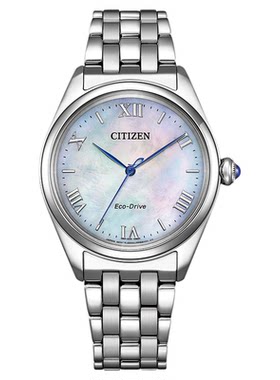 西铁城CITIZEN官方旗舰店时尚休闲简约旅行光动能手表女EM1140