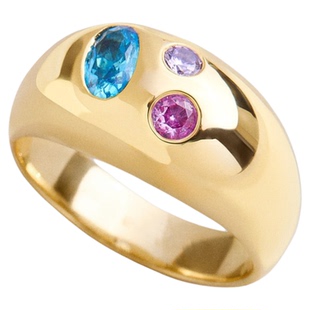 【新年礼物】Clash诞生石能量矩阵戒指小众设计宝石定制银戒指