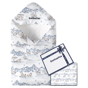 Domiamia婴儿包被新生儿抱被秋冬初生防惊跳宝宝礼盒a类四季