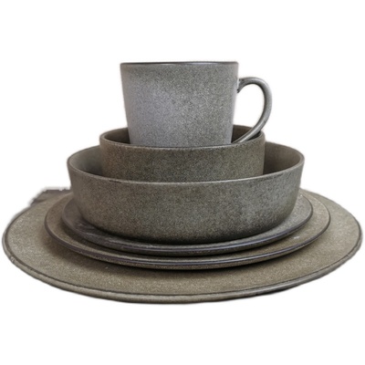 外贸出口陶瓷餐具套装复古风哑光