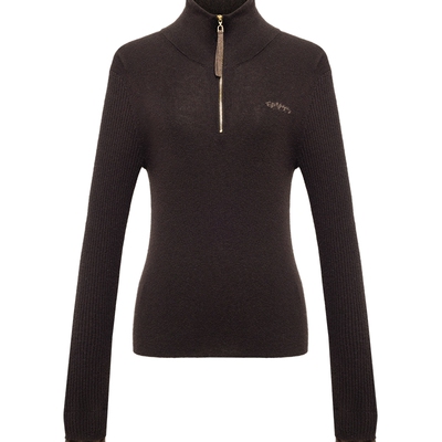 雅莹牦牛绒羊毛半高领针织衫毛衣