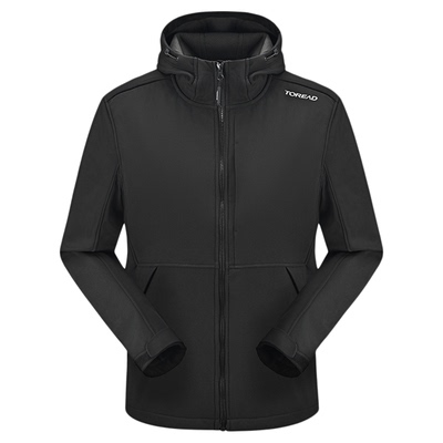 探路者软壳衣男秋冬户外保暖外套