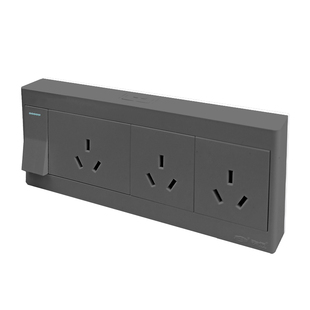 锦迈明装一开九孔单双控开关插座家用16安三孔热水器超薄墙壁插座