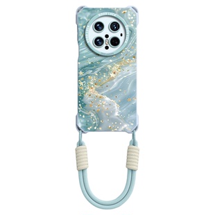 适用华为mate70手机壳mate60pro保护套80promax新款50的40外壳30后+女por十Air背带斜挎硅胶可背挂绳鎏金生财