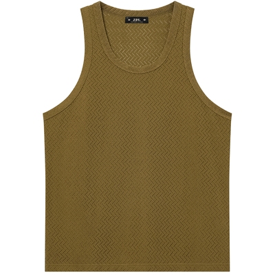 JDV商场同款男士绿色针织背心