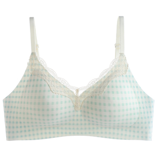 无痕内衣女学生初高中生聚拢小胸收副乳防下垂青春发育期少女文胸