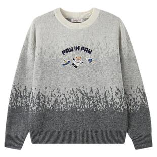 【抗静电5A抗菌】PawinPaw卡通小熊童装25年冬季新款男童圆领毛衣
