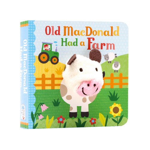 小手扭扭指偶书英文原版绘本 Old MacDonald Had a Farm 经典童谣手指偶书 老唐纳德有个农场亲子互动洞洞书宝宝英语玩具书0-1-3岁