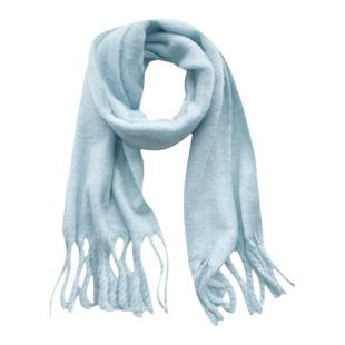 馨帮帮 加厚保暖围脖软糯情侣披肩冬季高级感纯色百搭流苏围巾女