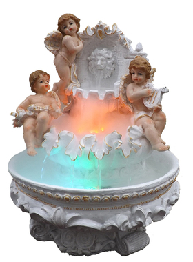 欧式家居装饰摆件室内加湿器小天使流水喷泉树脂工艺品雾化器