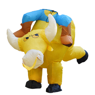 幼儿园运动会儿童骑牛骑马充气服装cos白龙马表演搞怪卡通道具服