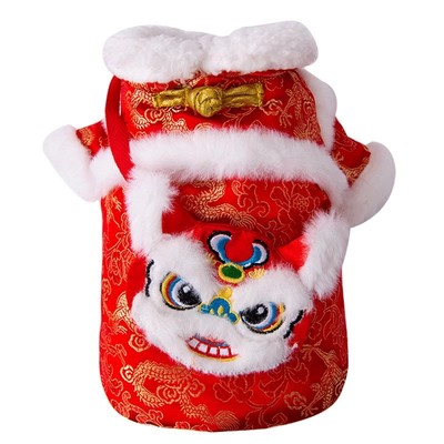 宠物猫咪新年款烫金挎包棉衣