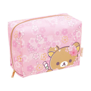 日本文具 SAN-X 轻松熊系列笔袋 大容量 学生文具 化妆包收纳袋