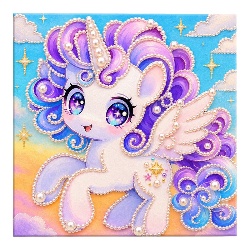 梦幻独角兽diy珍珠粘贴画材料包