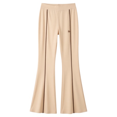 线条高腰微喇裤打底长裤