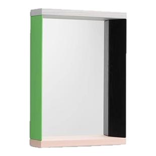 拼色穿衣镜挂墙全身镜贴墙不变形真实镜子家用装饰镜高清试衣积木