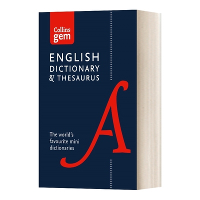 英文原版 Collins Gem English Dictionary and Thesaurus 6th edition 柯林斯袖珍英语字典与同义词词典 英文版 进口英语书籍