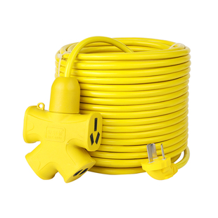 电动车充电加长10米-50米带线插座排插防雨插线板抗拉延长线家用