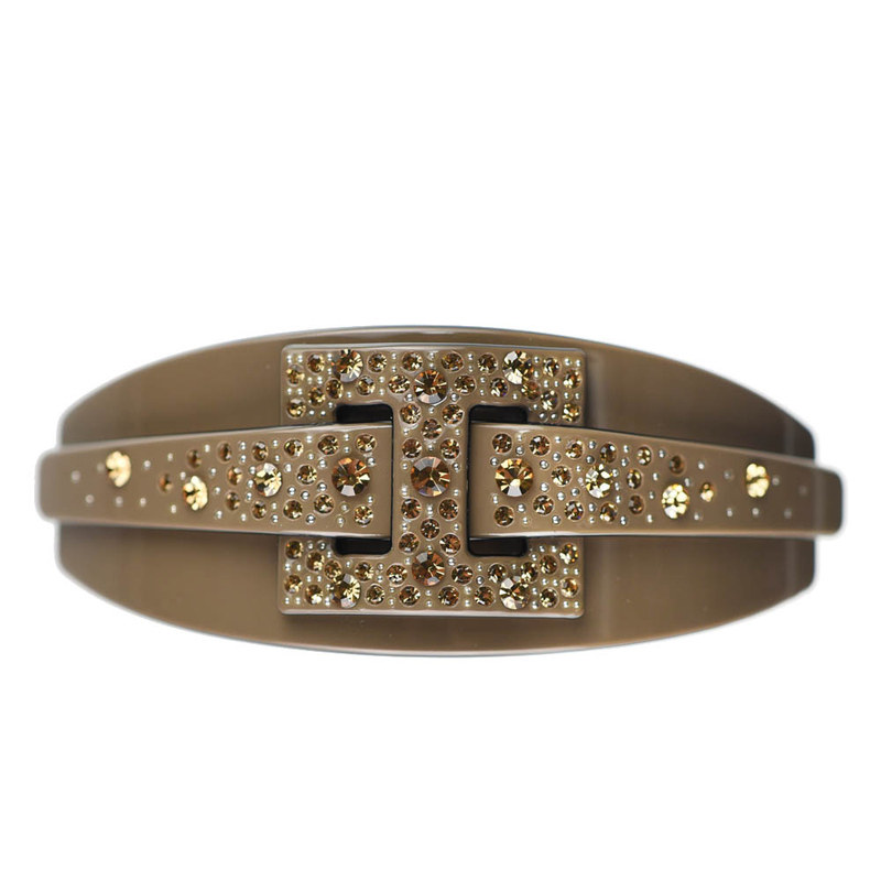 大号镶钻轻奢马尾弹簧夹