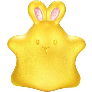 周大福SOINLOVE 宝藏女孩星星兔生肖兔子黄金转运珠女38节礼物