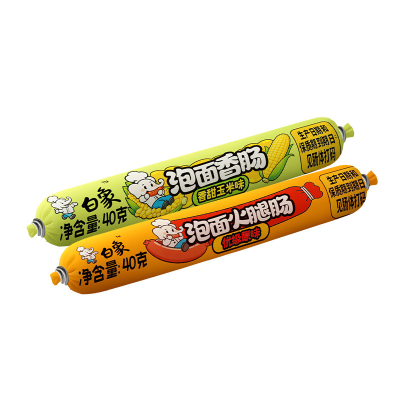 白象泡面搭档香肠香甜玉米味泡面香肠烤肠肉肠即食零食官方旗舰