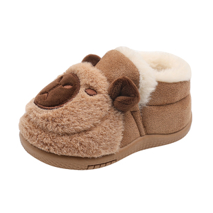 宝宝棉鞋冬季加绒加厚新款鞋子男童冬天室外大棉鞋卡通女童雪地靴